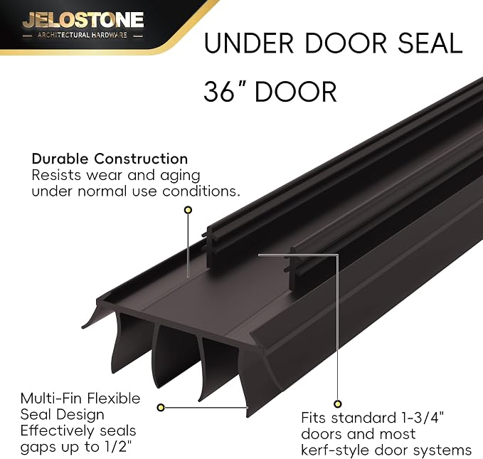 2-Pack 36" Kerf Door Bottom Seal Replacement, SGS & Intertek Tested, Easy - Image 4