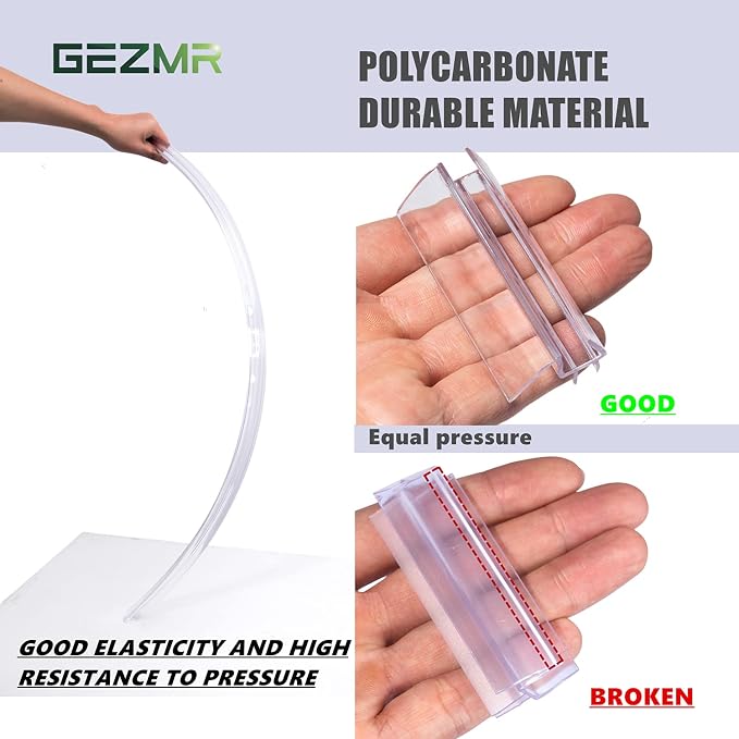 2-Pack Ultra Clear Shower Door Bottom Seal Frameless Glass Shower Door Sweep - Image 5