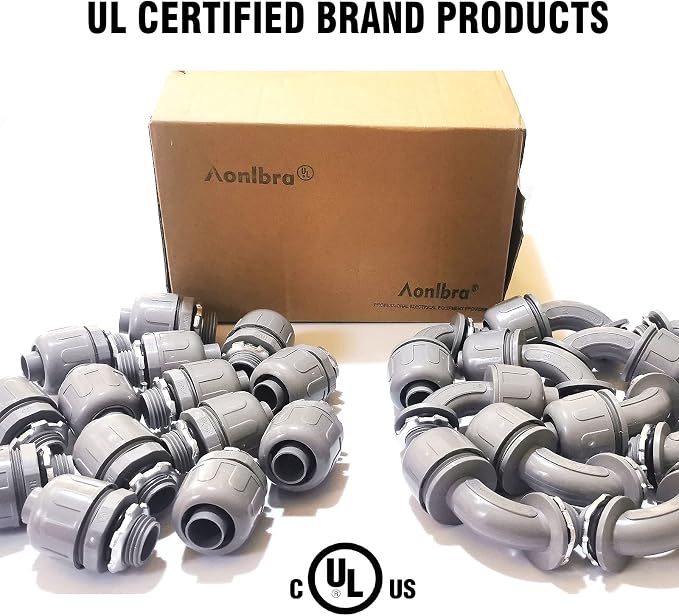 30Pcs 1/2" Liquid Tight Connector Non-Metallic Electrical Conduit Fittings - Image 6