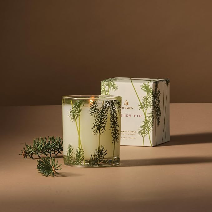 Thymes Frasier Fir Pine Needle Candle – Holiday Candles - Image 2