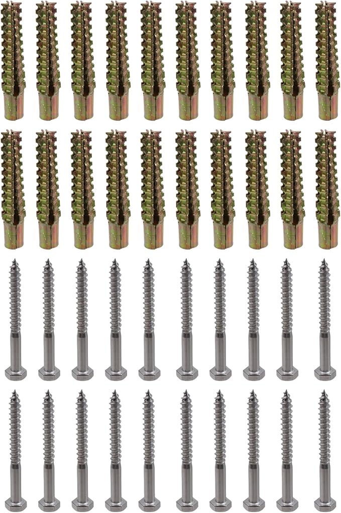 20 Pcs M8 Tree Shaped Hollow Wall Anchors by HomeImprovementAccessories