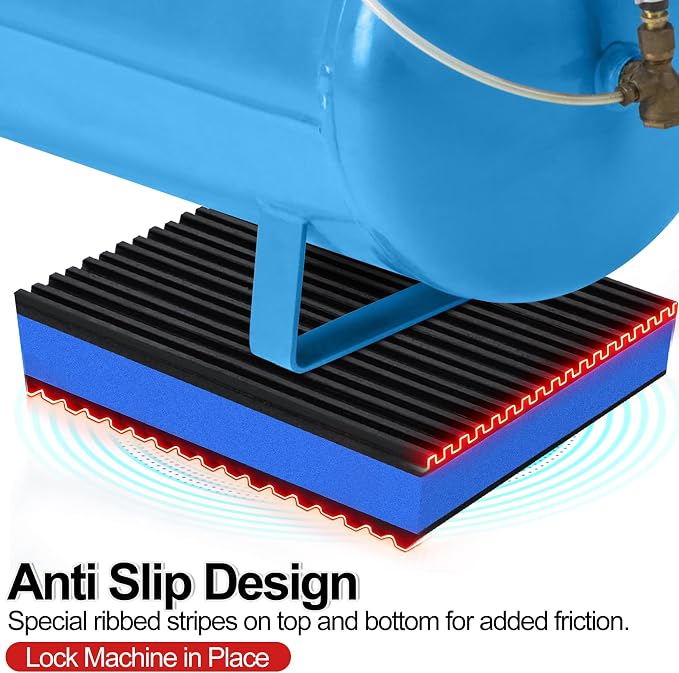 12 Pack Anti Vibration Pads for Washing Machine 4"x4"x7/8", Sound Isolation - Image 4