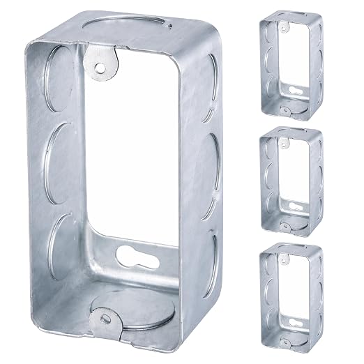 4 Pack - 4x2” Rectangle Steel Outlet Box Extension Ring| 1-7/8" Deep Box by OhLectric