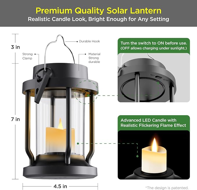 Solar Lantern Outdoor & Indoor Use – Hanging Solar Lights - Image 5