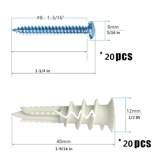 #8 Self Drilling Plastic Drywall Anchors - Image 3