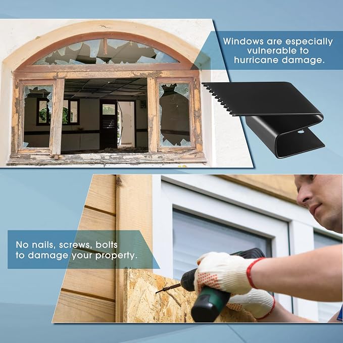 20 Pcs Hurricane Window Clips Hurricane Storm Plywood Clips Carbon Steel Window - Image 5