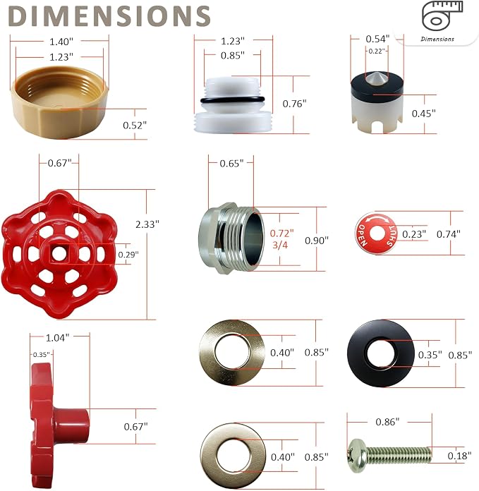 Outdoor Faucet Repair Kit, ASSE 1019-A Water Hose of Home Improvement, - Image 2