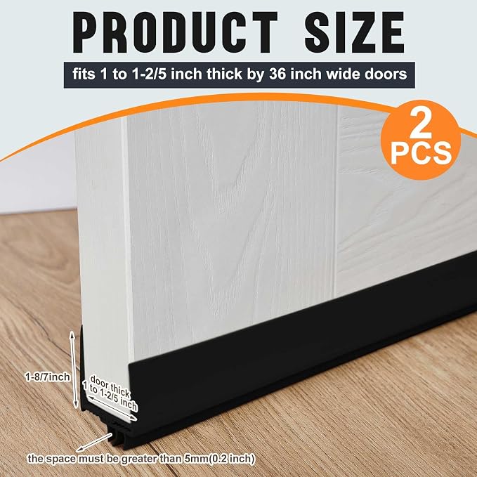 Pickmesh 2 Pcs 36 Inch Door Storm Bottom Sweep - Image 2