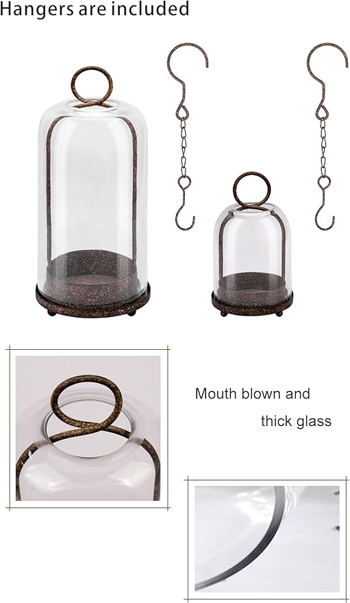 5" & 4" Wide Versatile Metal Candle Holder in Rustic Brown - Image 3