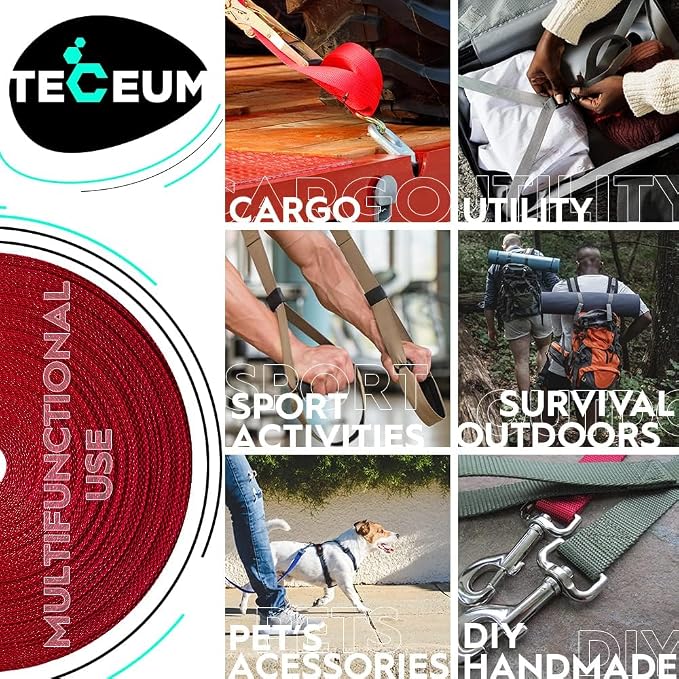 Webbing Strap, 3/4" to 2", 10-50 Yds, EDC gear, backpack repair and pet dog - Image 4