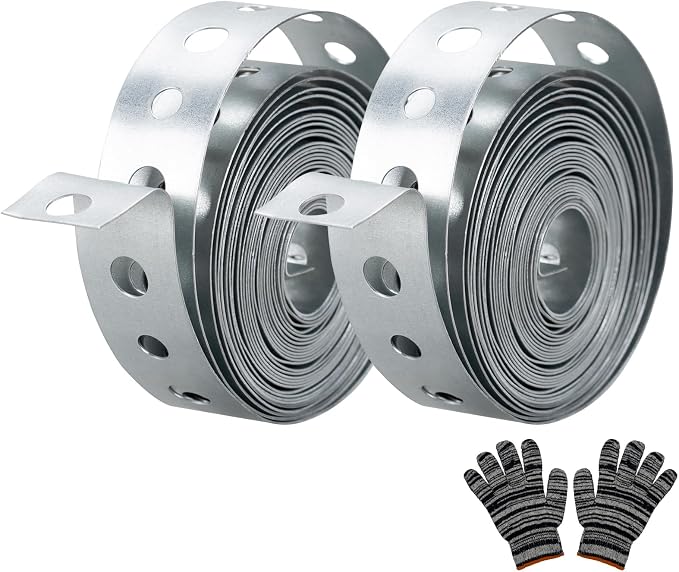 Galvanized Metal Pipe Strap 3/4-Inch x 10-Feet 27-Gauge by AxiSculpt