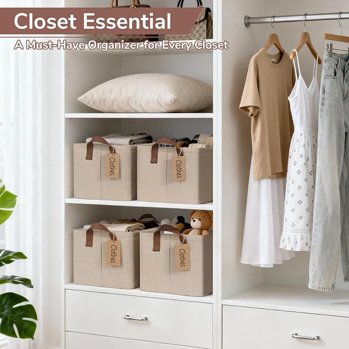 CHICVITA 4 Pack Fabric Storage Bins - Image 2