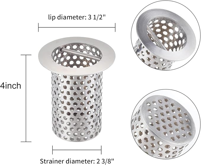 Commercial Floor Drain Strainer, 316 Stainless Steel 3" x 4" - Image 2