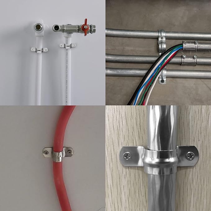 M25 1 Inch Conduit Clamps, Stainless Steel Cable Clamp, Rigid Pipe Strip - Image 3