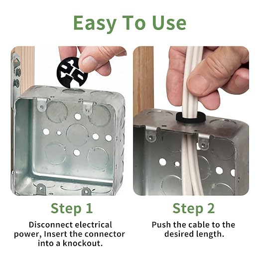 Electrical Box Knockout Plugs Junction Box Adapter Clap Connectors Non-metallic - Image 3