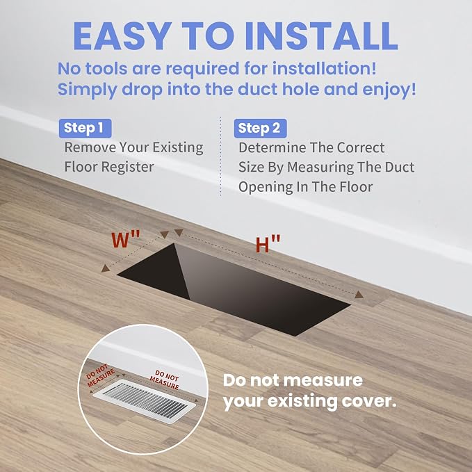 Howeall 4x12 Inches 2 Pack Heavy Duty Walkable Floor Register - Image 6