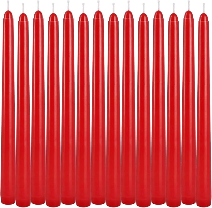 14 Pack Red Taper Candles - Image 7