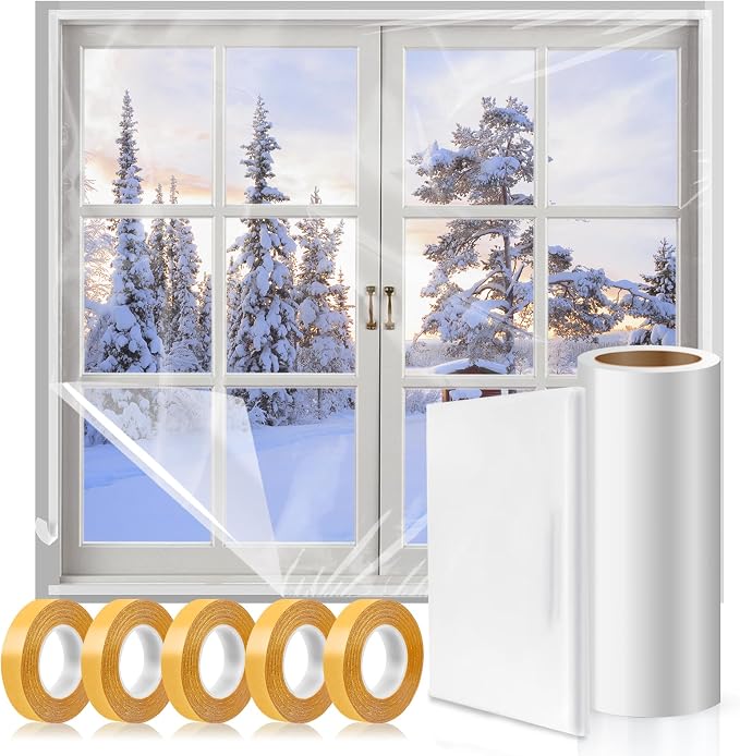 Window Insulation Kit, 63×394" and 87×110" Plastic Window Winterizing | Thicken by Phoncoo