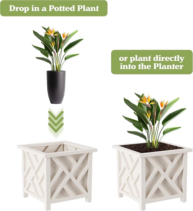 Lattice Design Outdoor Planter Box - Image 3