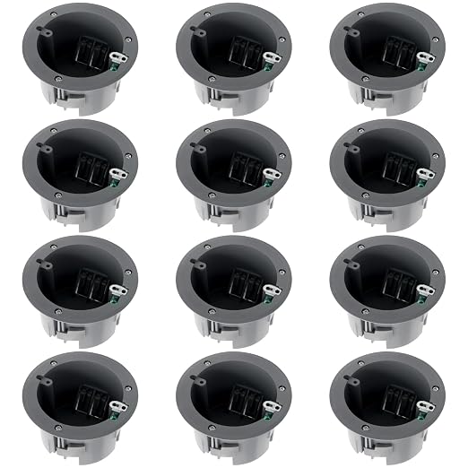 HXH 4-Inch Round Ceiling Old Work Electrical Box 18 Cubic Inches 12 Pack | by HUIXHAO