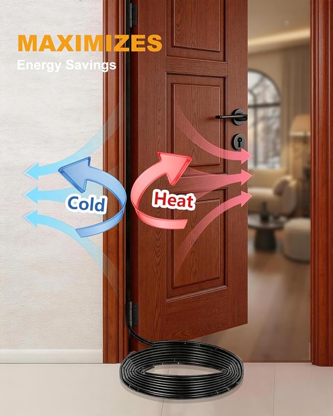 19.7FT Weather Stripping Door Seal: Sound Proof Draft Blocker Kerf Weather - Image 5