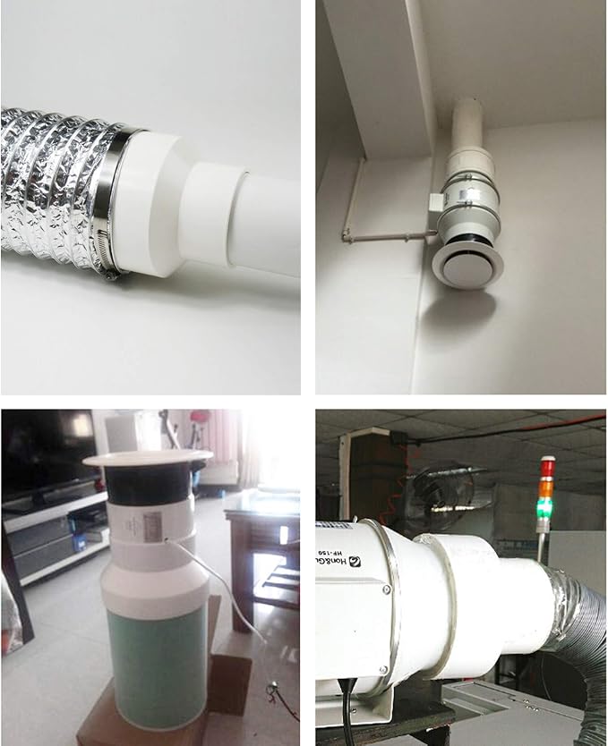 CABAX Duct Reducer 6 to 4 inch Air Duct Adapter HAVC Pipe Connector - Image 5