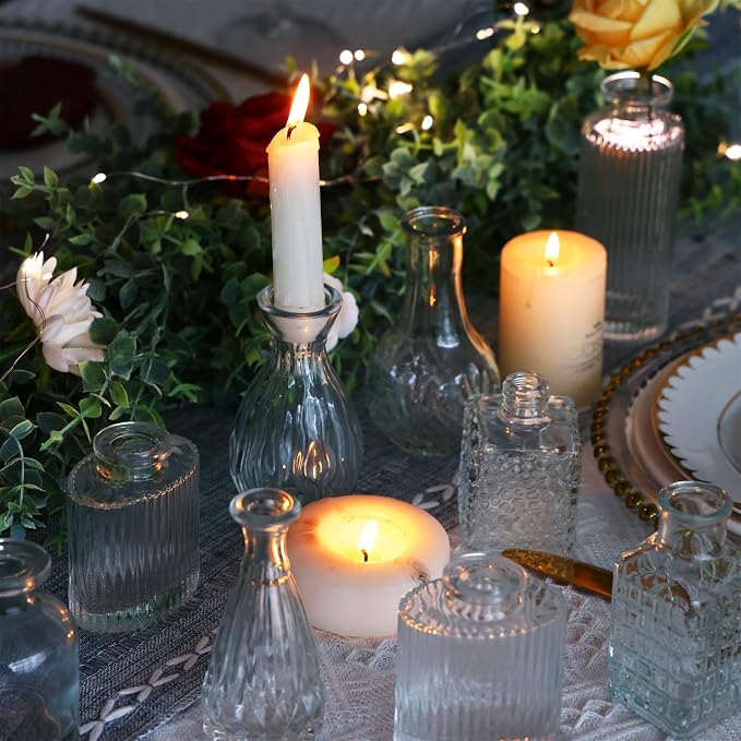 Fixwal 36pcs Glass Bud Vase Bulk Set, Wedding Decorations, Table Decor - Image 3