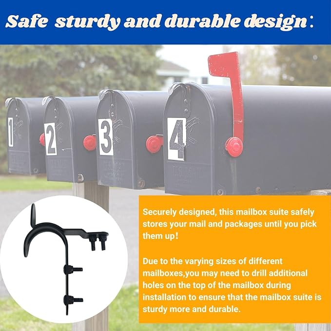 Thickened Mailbox Latch and Handle Kit, Mailbox Latch Replacement Kit, Secure - Image 6
