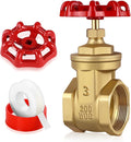 3’’ NPT Brass Gate Valve, 200 WOG Manual Rotary Sluice Valve by Boltigen
