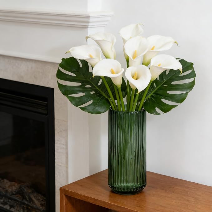 Flower Vase 7.5 inch Green Thickened Glass Vase - Image 6