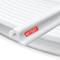 Extra Thick Kerf Door Weather Stripping White, V-Shaped Door Seal Strip | 40ft by Unknown