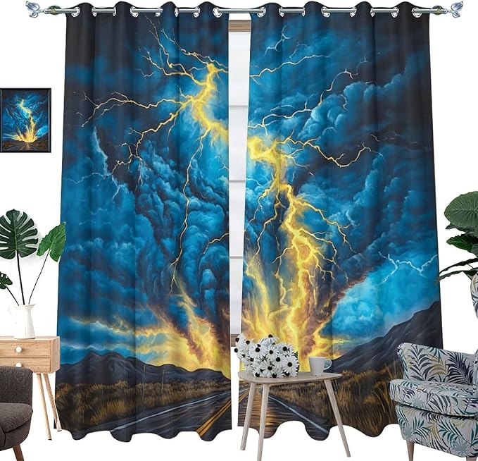 Fantasy Lightning Road Blackout Curtains - Image 3