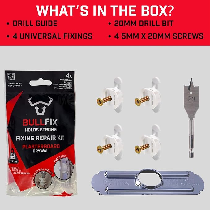 Plasterboard Fixing Repair Kit 4 Pack - Image 8