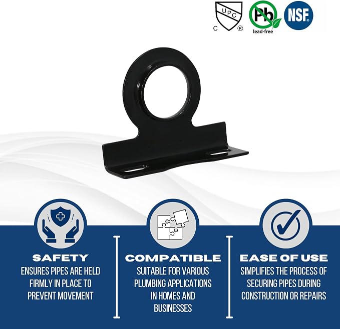 10 Pack XFITTING 1/2" IP Standard Pipe or 3/4" Copper Pex Pipe Stay Hanger - Image 4