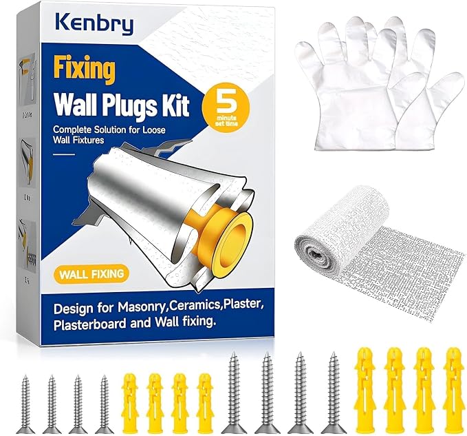 Kenbry Drywall Anchor Repair Kit, 1.96' x 39.37' Patch Easy Cut by Kenbry