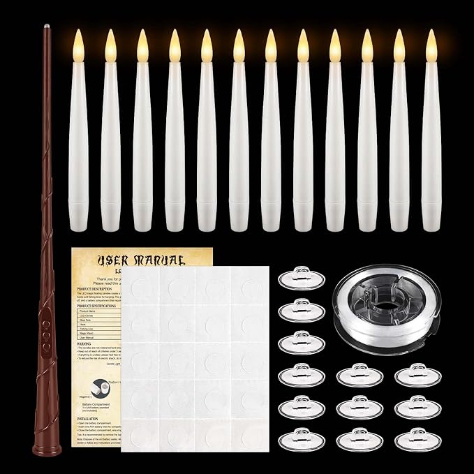 12White Flameless Floating Candles - Image 3