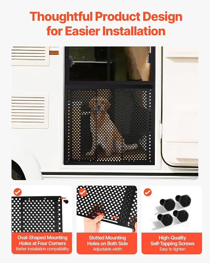VEVOR RV Screen Door Protector, Adjusts from 22 to 31.5 inch, Adjustable Door - Image 4