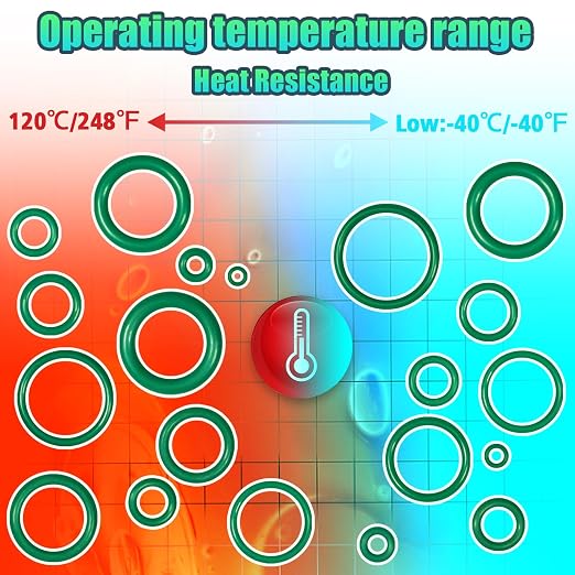 KEZE 595 Pcs Air Conditioning O Ring Kit, 36 Size Seal Rubber O-Rings - Image 7