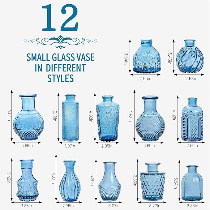 Mini Bud Vases Centerpieces for Tables, Small Flower Vases Suitable for - Image 2