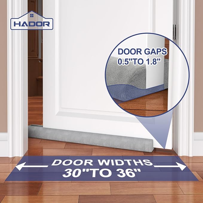 HADOR Door Draft Stopper for Bottom of Door, 36 Inch Under Draft Air Noise - Image 2