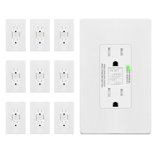TG GFCI Outlet 15 Amp, Electrical Tamper-Resistant Receptacle, Self-Test | by TG