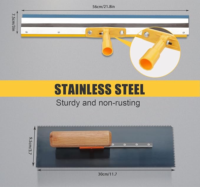 Self Levelling Cement Tool Kit, Adjustable Extension Pole, Floor Roller - Image 4