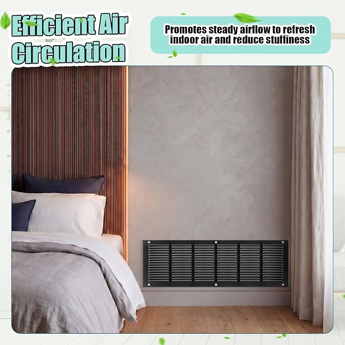 Blulu 6 Pack Fit for 30 x 8 Inch Duct Opening Return Air Vent Cover - Image 5
