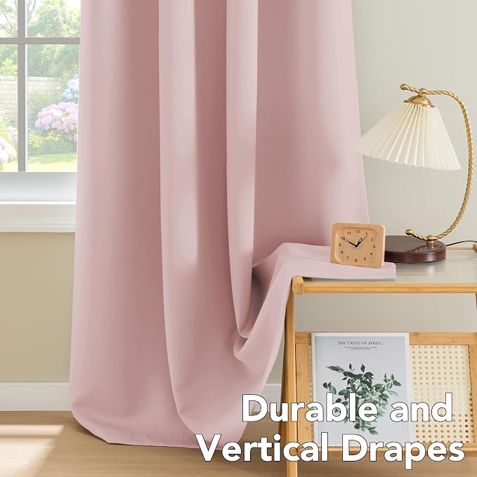 H.VERSAILTEX Pink Curtains for Bedroom Thermal Insulated Living Room Curtains - Image 8