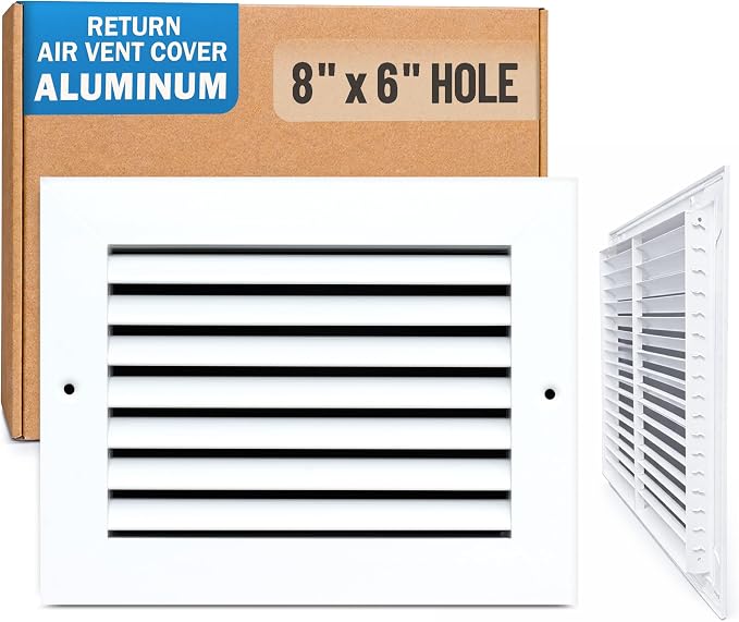 Fits 8x6 Hole | Aluminum Return Air Grille by Handua | Vent Cover Grill by Handua