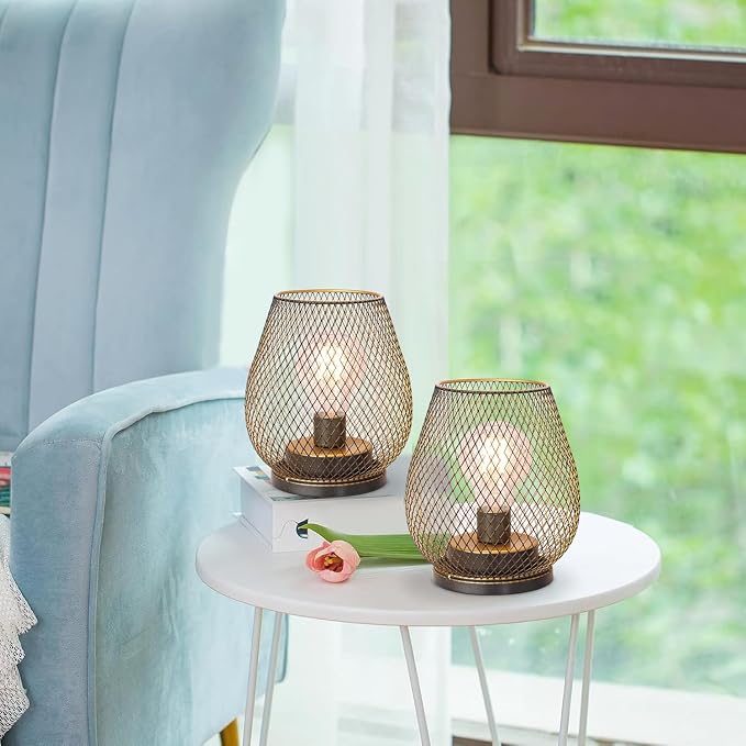 Set of 2 Battery Operated Lamp LED Table Lantern, Events - Image 5