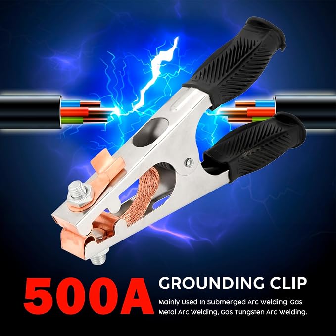 Welding Ground Clamp, 500A Electroplated Grounding Earth Clip | Copper Clips - Image 3