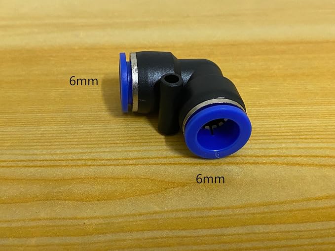 6mm Od Air Line Elbow Union, Push To Connect Air Fittings, Push Elbow Push Air - Image 2