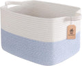 Goodpick Woven Storage Basket for Shelves, Light Blue | Stylish Gift Basket for by Goodpick