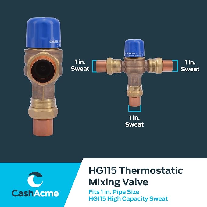 Cash Acme 1 Inch HG115 Sweat Thermostatic Mixing Valve - Image 6